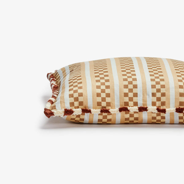 Marco Tile Cushion Ecru