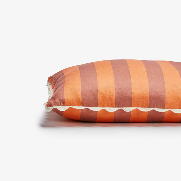 Bold Stripe Peach Cushion