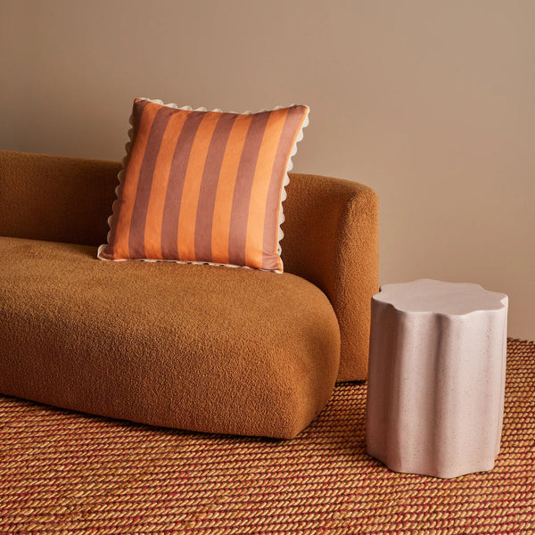 Bold Stripe Peach Cushion
