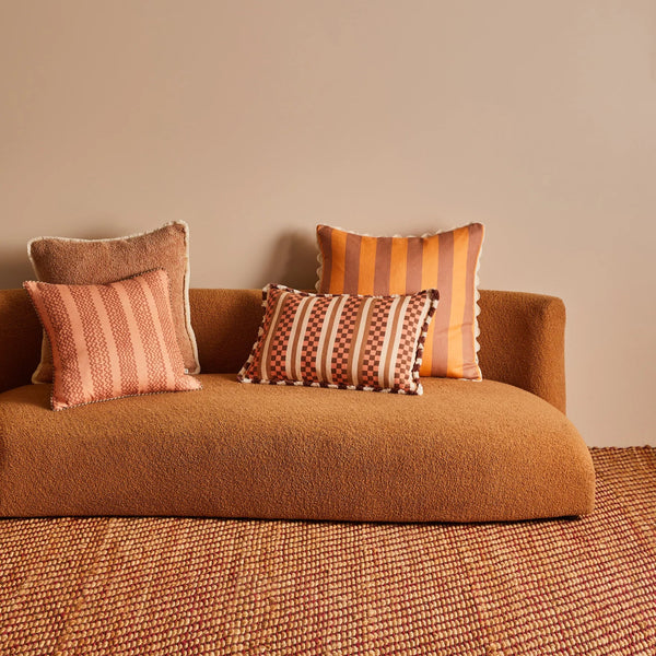 Bold Stripe Peach Cushion