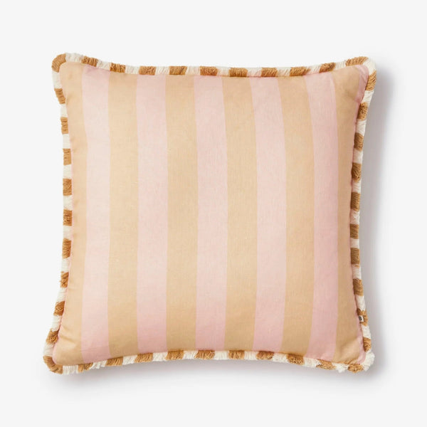Bold Stripe Buff Cushion