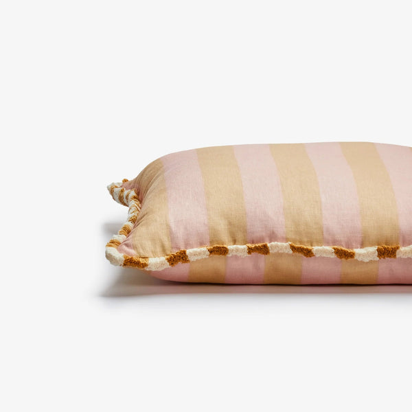 Bold Stripe Buff Cushion