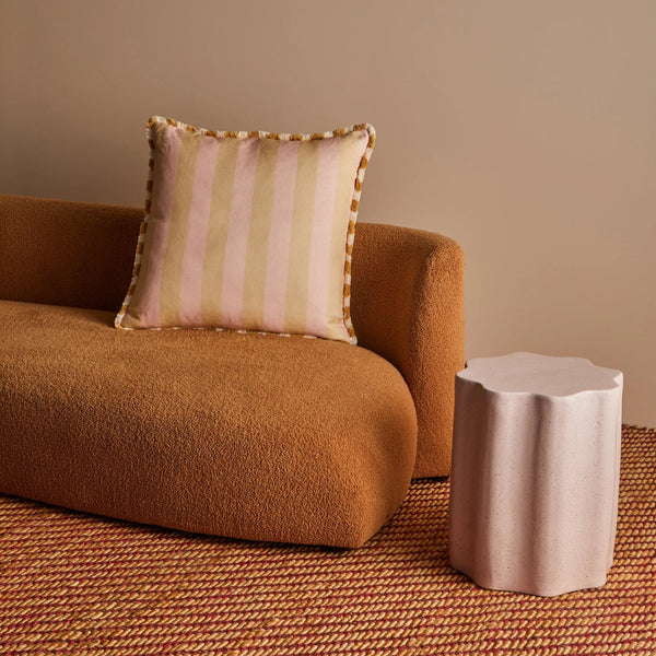 Bold Stripe Buff Cushion