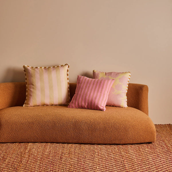 Bold Stripe Buff Cushion