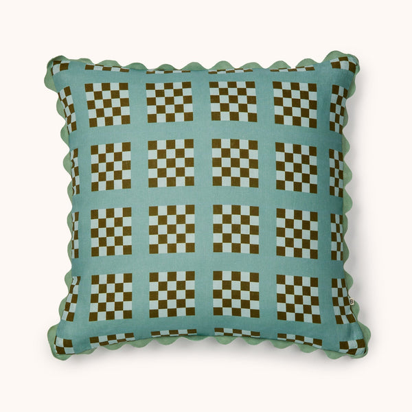 Lattice Blue Cushion