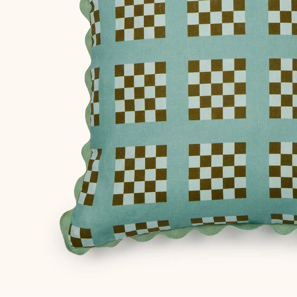 Lattice Blue Cushion