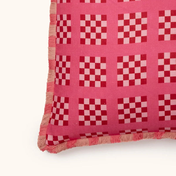 Lattice Pink Cushion