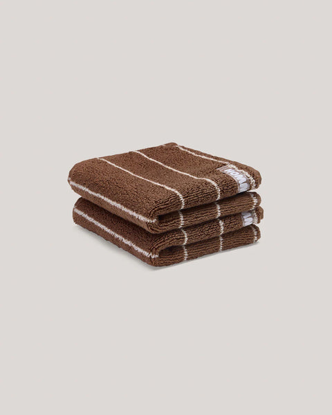 Bath Towels Hazelnut Pinstripe
