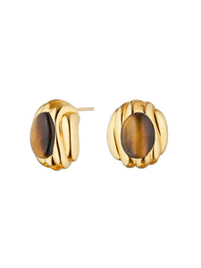 Gia Earrings Tiger Eye