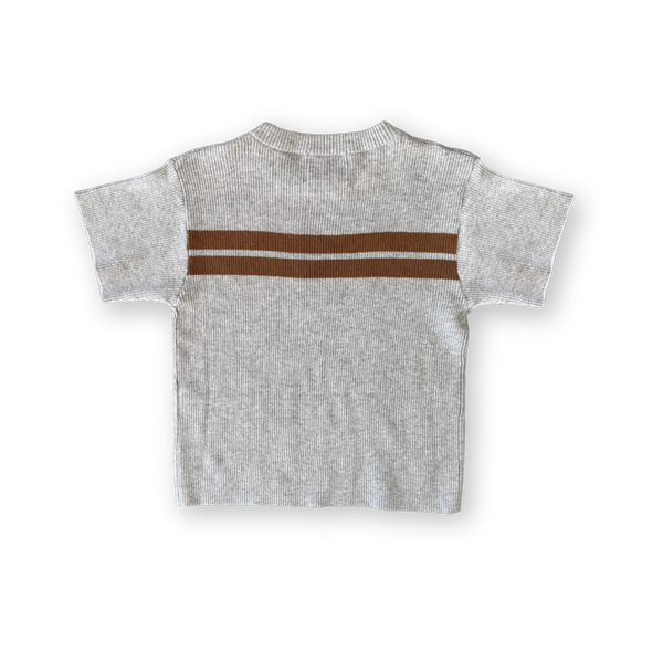 Twin Stripe Ribbede Tee