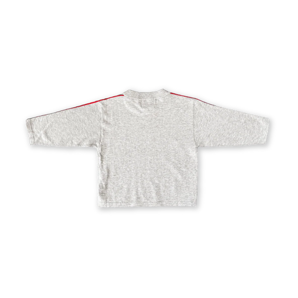 Organic Seam Long SleeveKnit Tee - Grey Marle