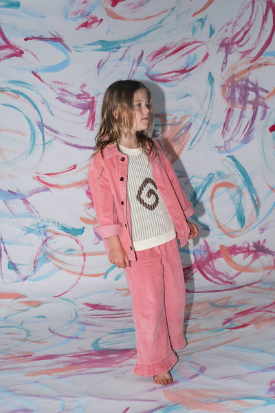 Organic Cord Shirt Jacket - Sorbet