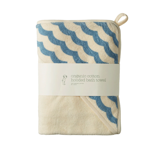 Cotton Hooded Towel Waves