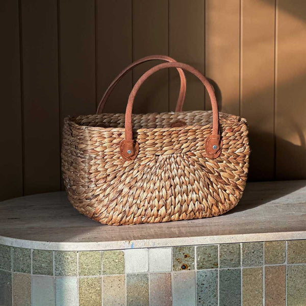 Large Harvest Basket Tan