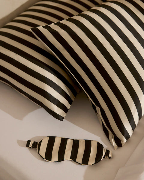 Silk Pillowcase Vanilla Bean Stripes