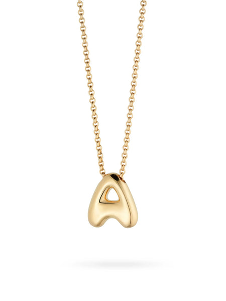 Bubble Letter Necklace - A