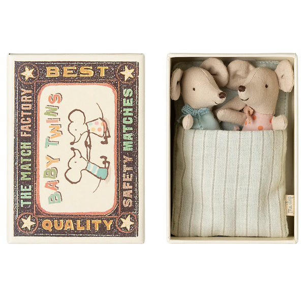 Twins Baby Mice in Matchbox