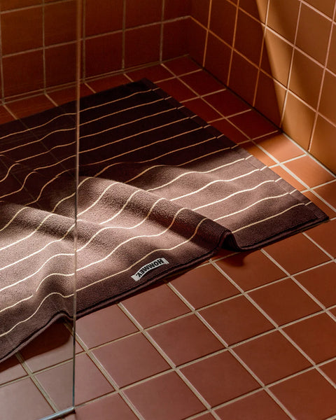 Bath Towels Espresso Pinstripe