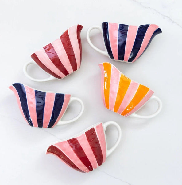 Gravy Jug Pink & Orange Stripe