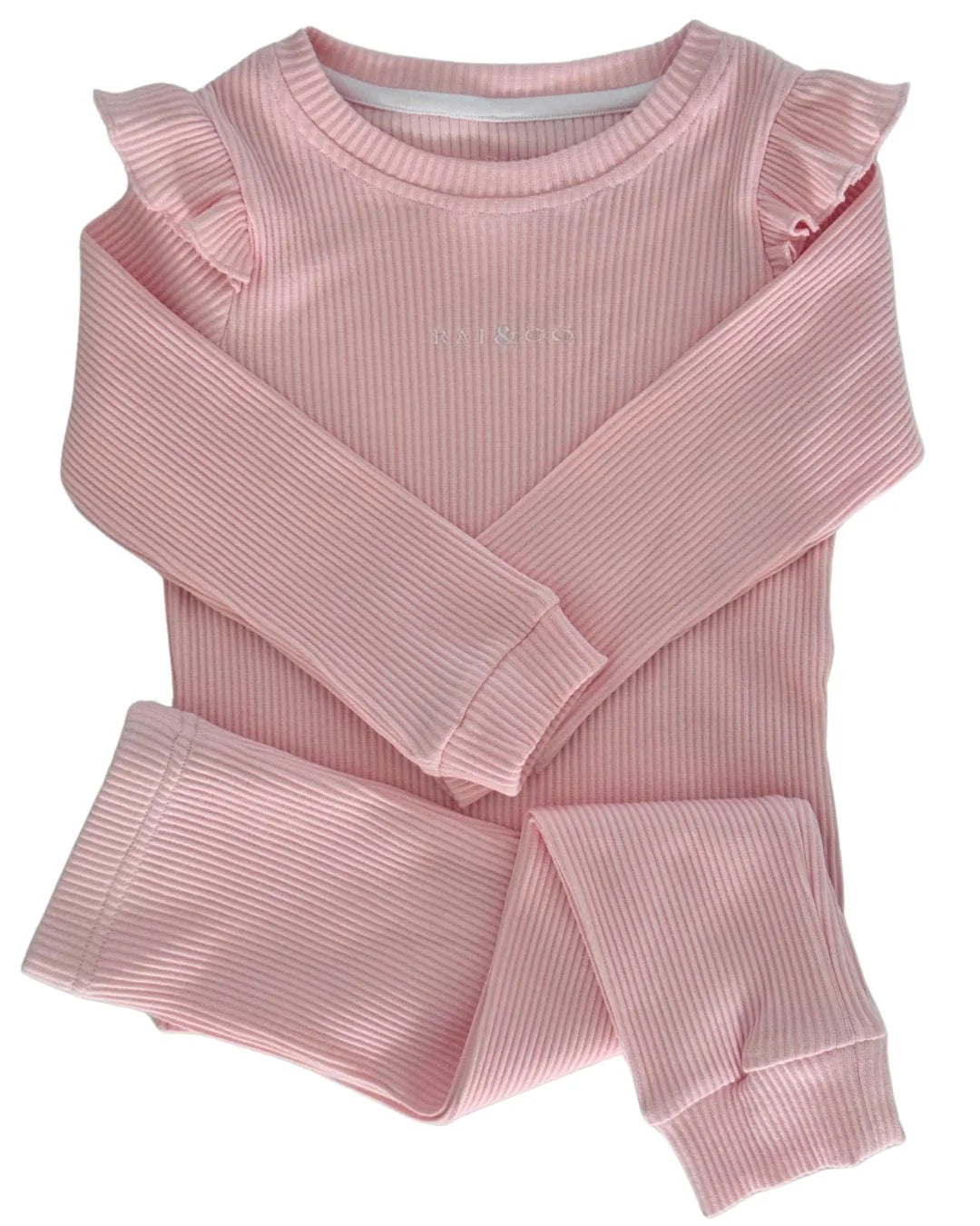 Frill Ribbed Two Piece