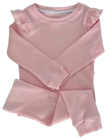 Frill Ribbed Two Piece