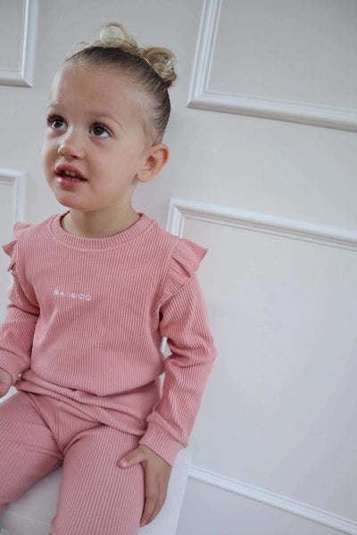 Frill Ribbed Two Piece