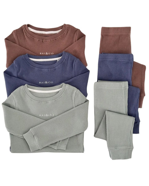 Ribbed Two Piece Pyjama Set