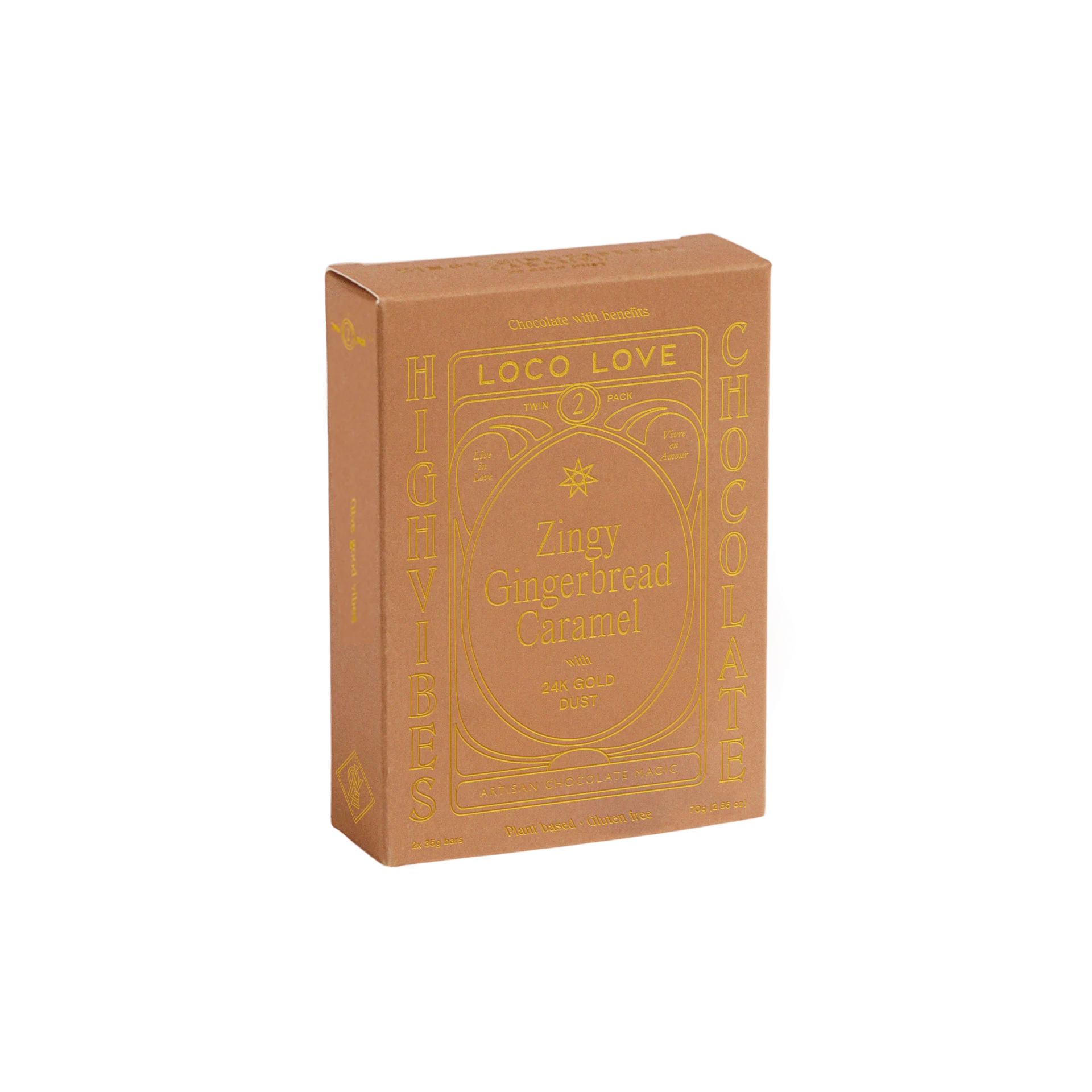 Zingy Gingerbread Caramel Bar Twin Pack 70gm