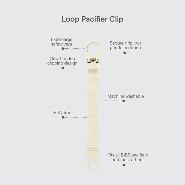 Pacifier Clip Loop Ivory