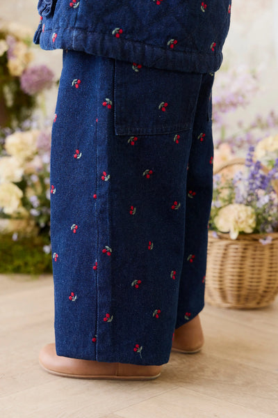 Amandine Pant Cerise Denim