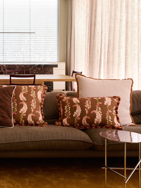 Nile Tan Woven Cotton Cushion