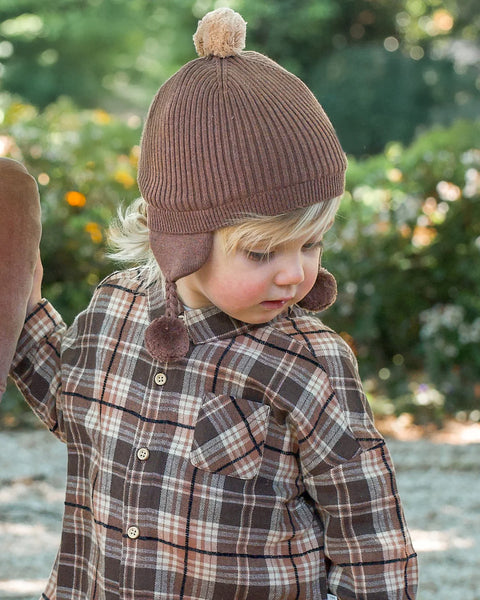 Organic Earmuff Beanie Bobby Peppercorn