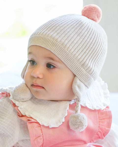 Organic Earmuff Beanie Bobby Oatmeal