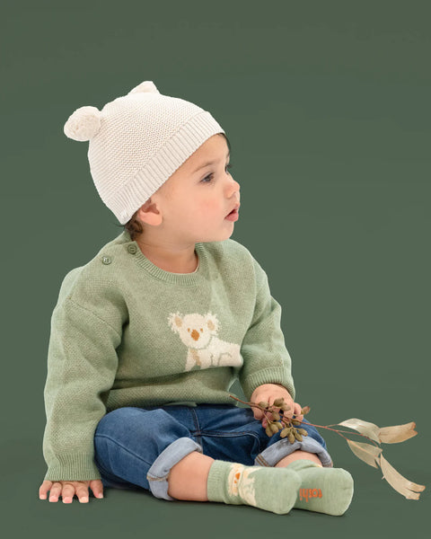 Organic Beanie Snowy Cream