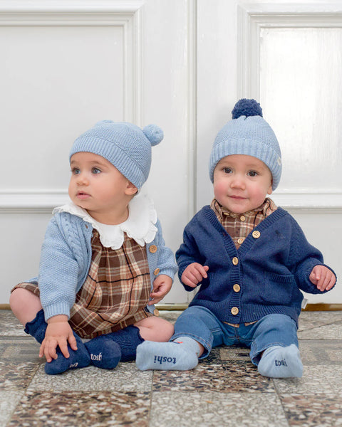 Organic Beanie Snowy Bluebell
