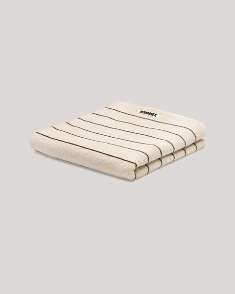Bath Towels Cream Pinstripe