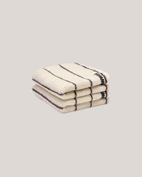Bath Towels Cream Pinstripe