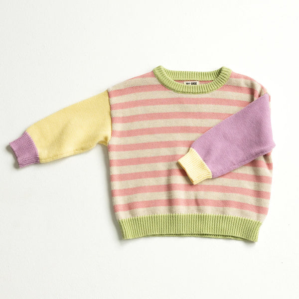 Colour Block Knitted Set - Sherbert