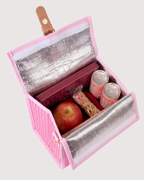 Tickled Pink Gingham Lunch Satchel