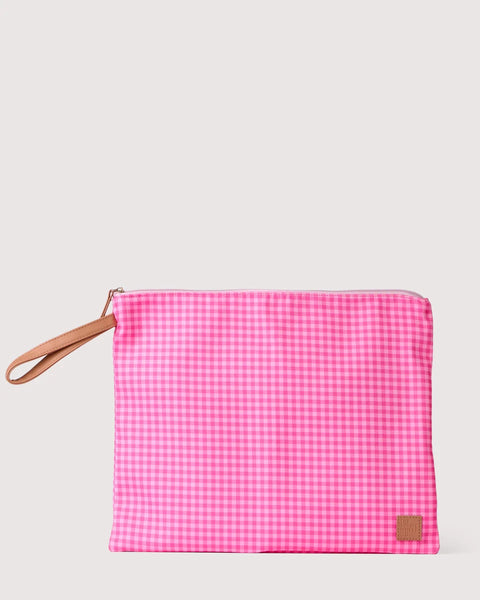 Tickled Pink Gingham Wet Bag Large