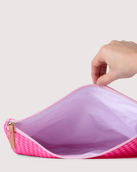 Tickled Pink Gingham Wet Bag Large