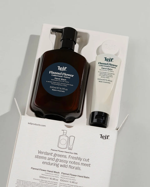 Limited Edition Holiday Flannel Flower Hand Duo Small Set