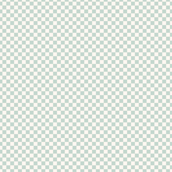 Sage Check Organic Fitted Cot Sheet