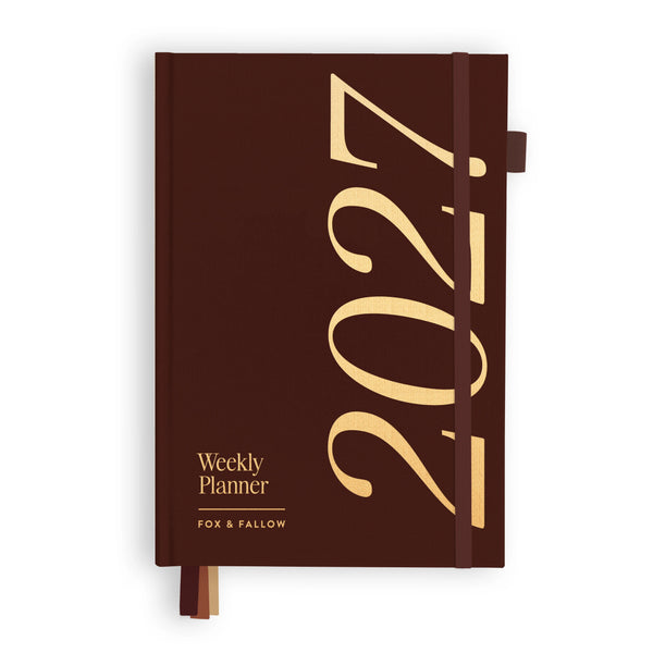 2027 A5 Vertical Planner Chocolate