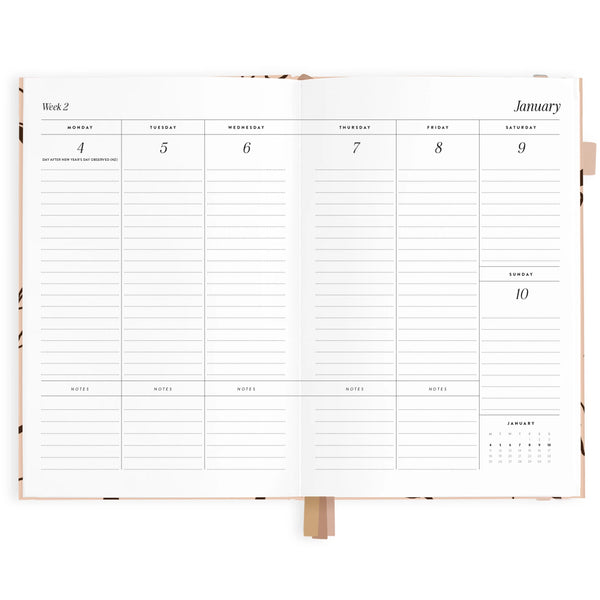 2027 A5 Vertical Planner Amalfi Latte