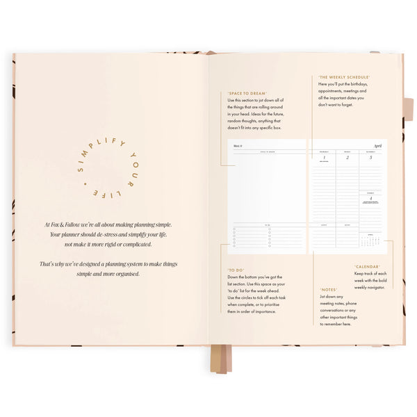2027 A5 Vertical Planner Amalfi Latte