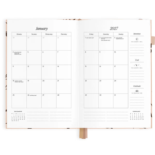 2027 A5 Vertical Planner Amalfi Latte
