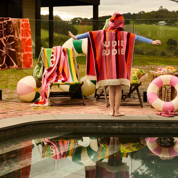 June Nudie Hooded Towel Dahlia