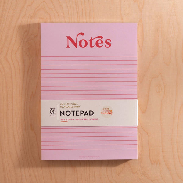 Pink & Red A5 Notepad
