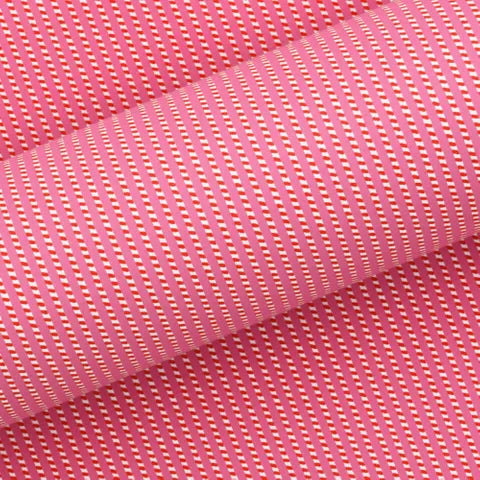 Twine Stripe Bright Pink Christmas Wrapping Paper 2.5 Meters